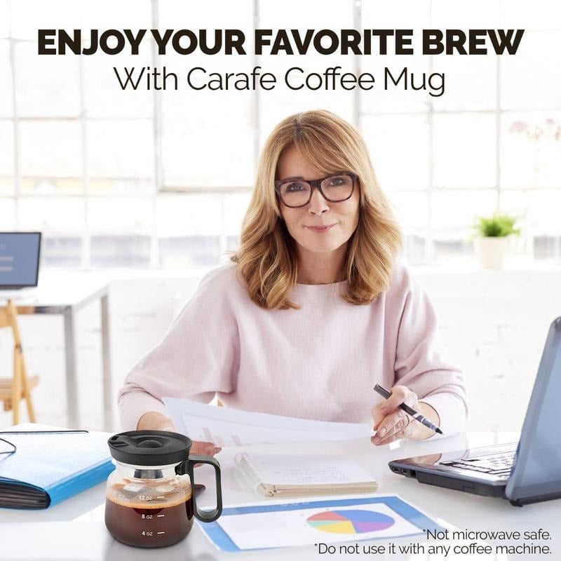 đâ 16 Oz Glass Coffee Mug â Coffee Pot Style