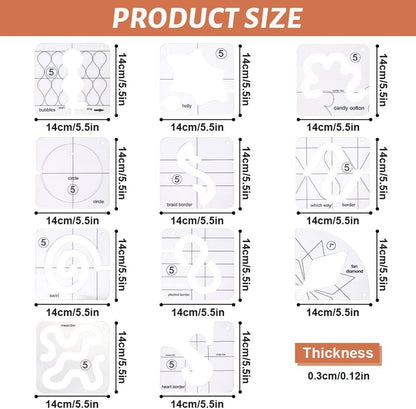 🥰🥰 2025 Motion Kleidungsstück-Lineal-Set (11 PCS) + Fußaufsatz