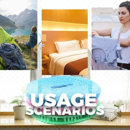 Winddichte, rutschfeste Wäscheleine (9,7 m)